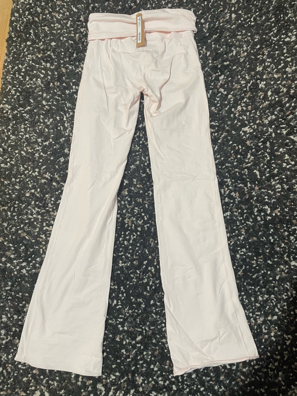 SKIMS Cotton Jersey Foldover Leggings - BARELY PINK - Picture 3 of 3